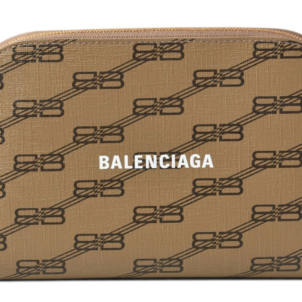 Balenciaga Multi Pouch BALENCIAGA Clutch Bag BB Monogram Round Brown 702624 2...